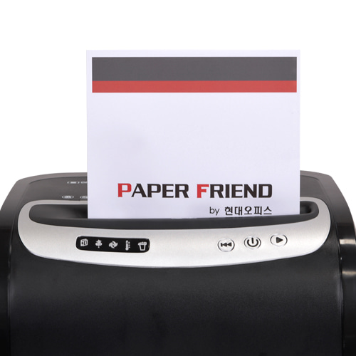 현대오피스 페이퍼프랜드,사무용 중형 문서세단기 PK-1316CD, 카드 파쇄 18매/30L대용량  (오일페이퍼 + 파지봉투) 가정용 소형 종이세절기 서류파쇄기
