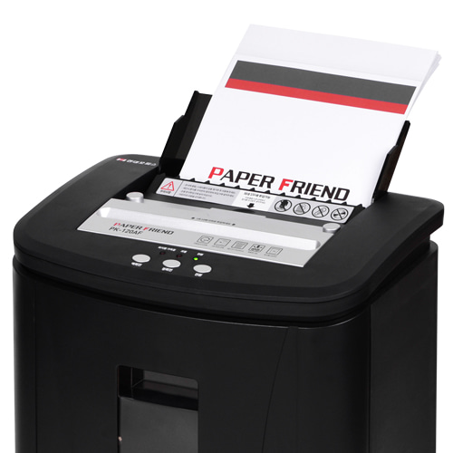 현대오피스 페이퍼프랜드,150매 자동급지 문서세단기 PK-120AF 보안1등급 미세칩 + (세단기봉투 + 전용오일)/ 서류파쇄기 종이세절기